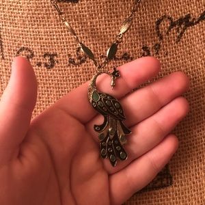 2/7$ Green peacock necklace
